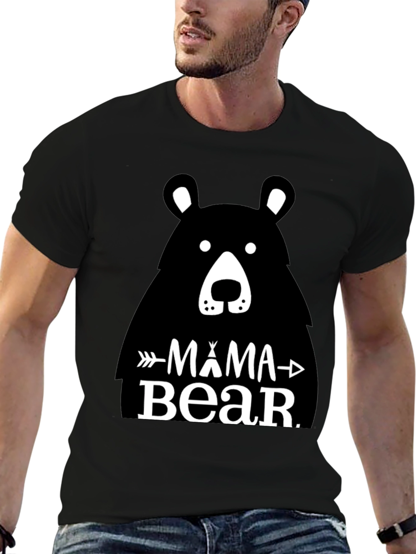 Mama Bear Graphic Tee - Black Unisex T-Shirt