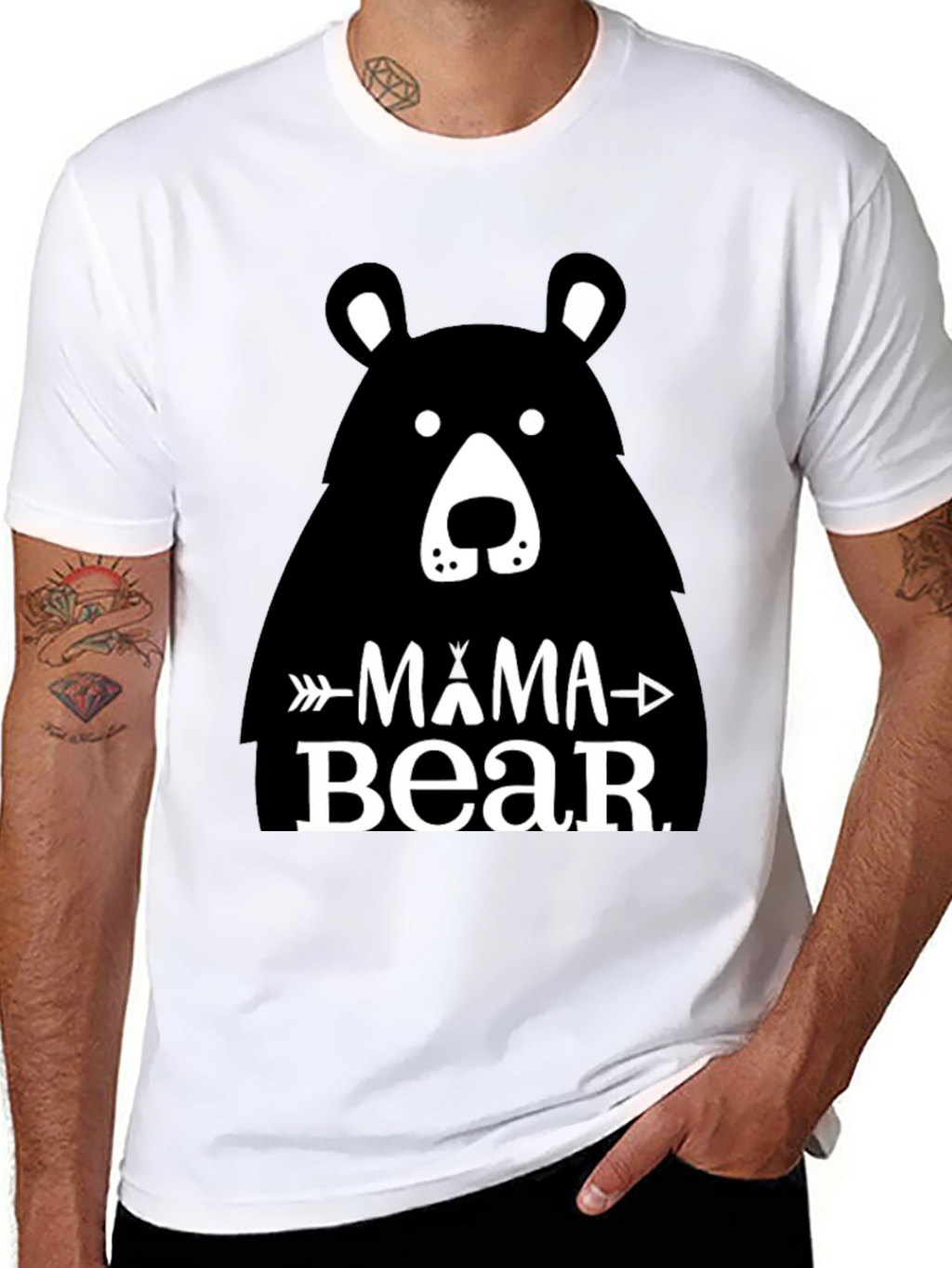 Mama Bear Graphic Tee - Black Unisex T-Shirt