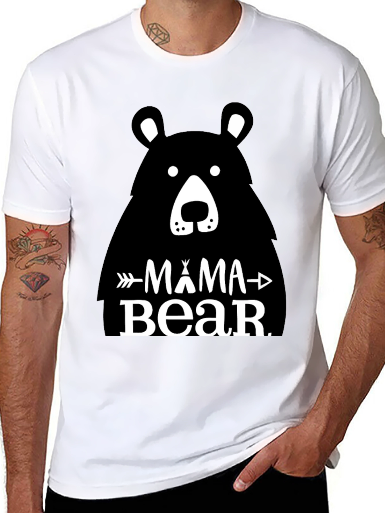 Mama Bear Graphic Tee - Black Unisex T-Shirt