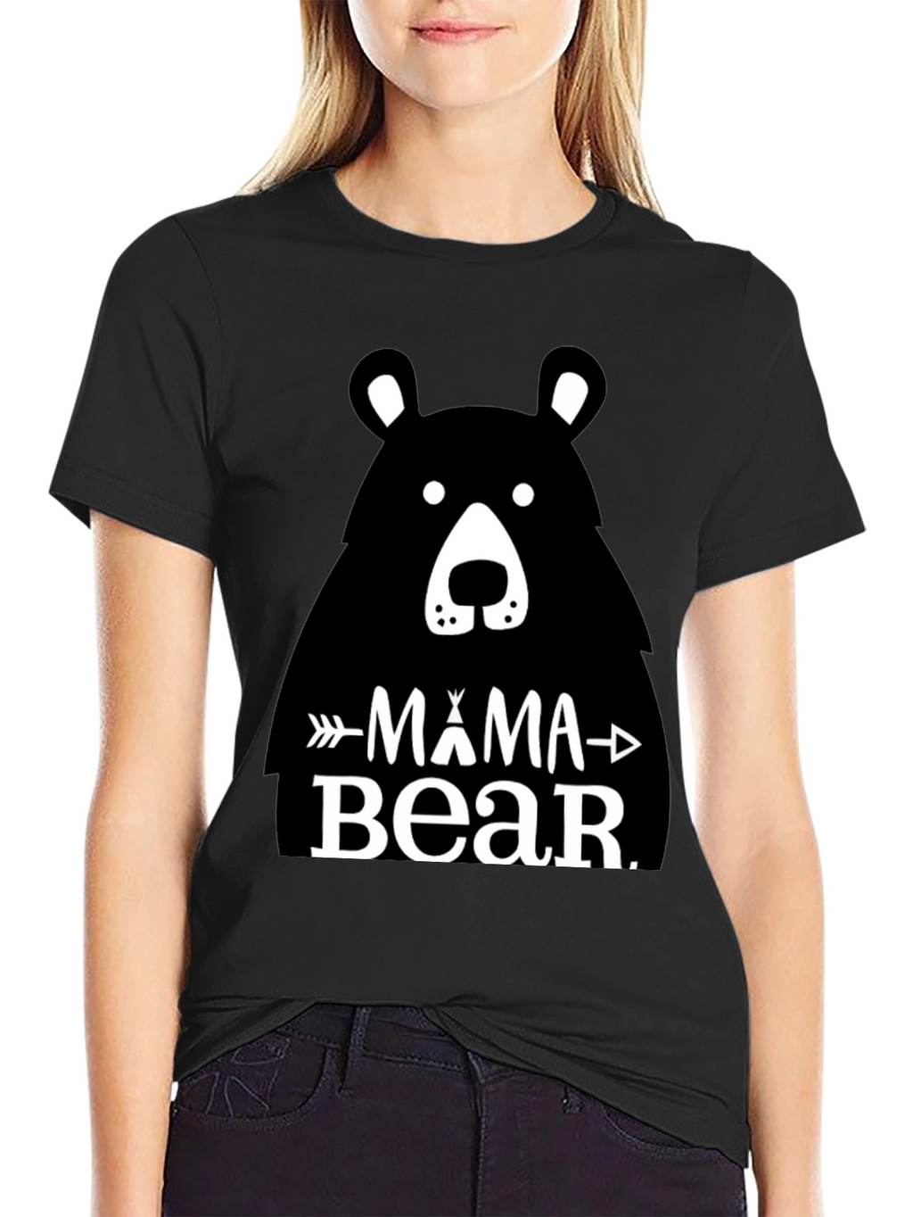 Mama Bear Graphic Tee - Black Unisex T-Shirt