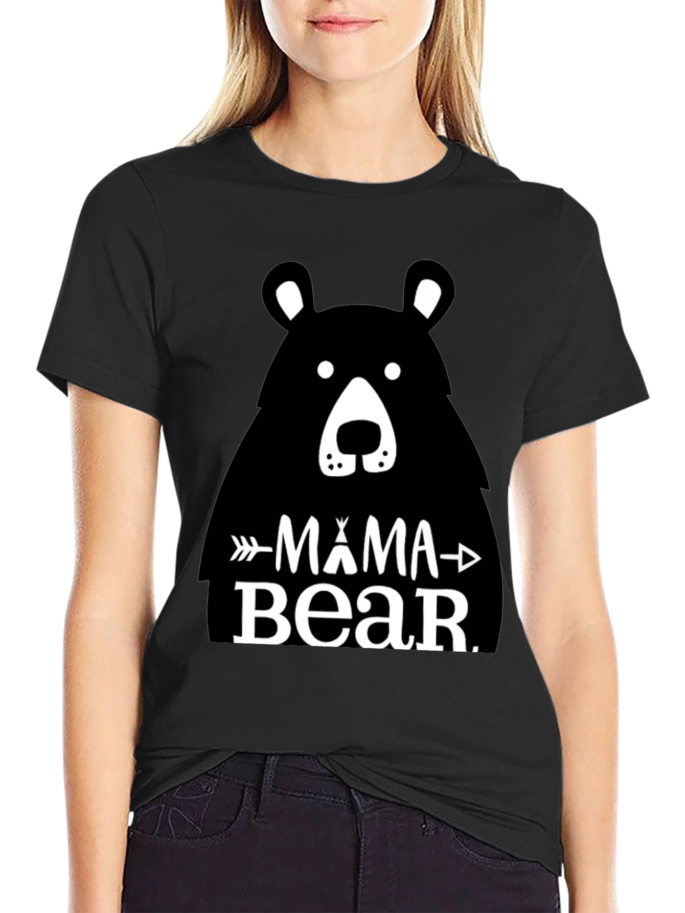 Mama Bear Graphic Tee - Black Unisex T-Shirt