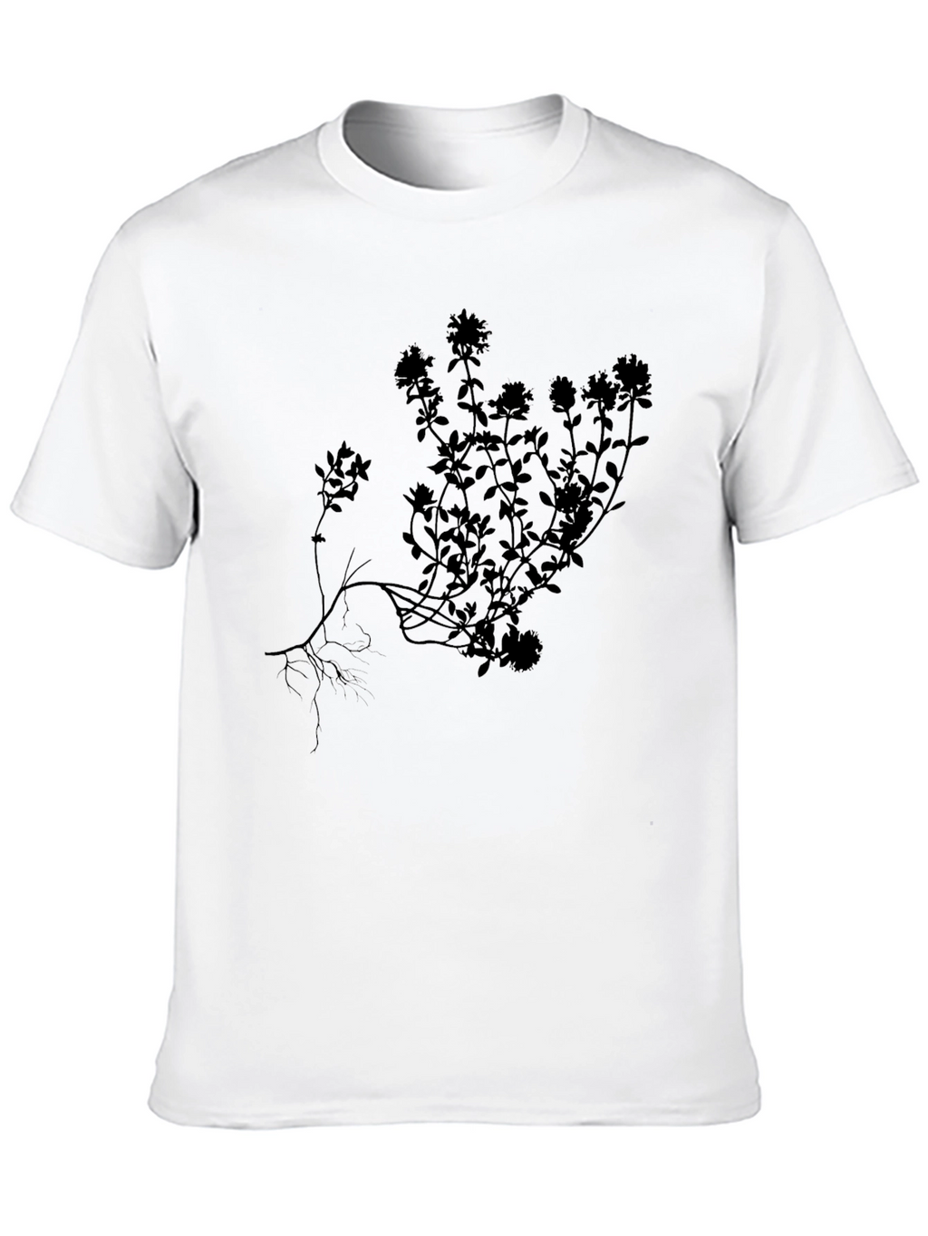 Botanical Silhouette Black T-Shirt