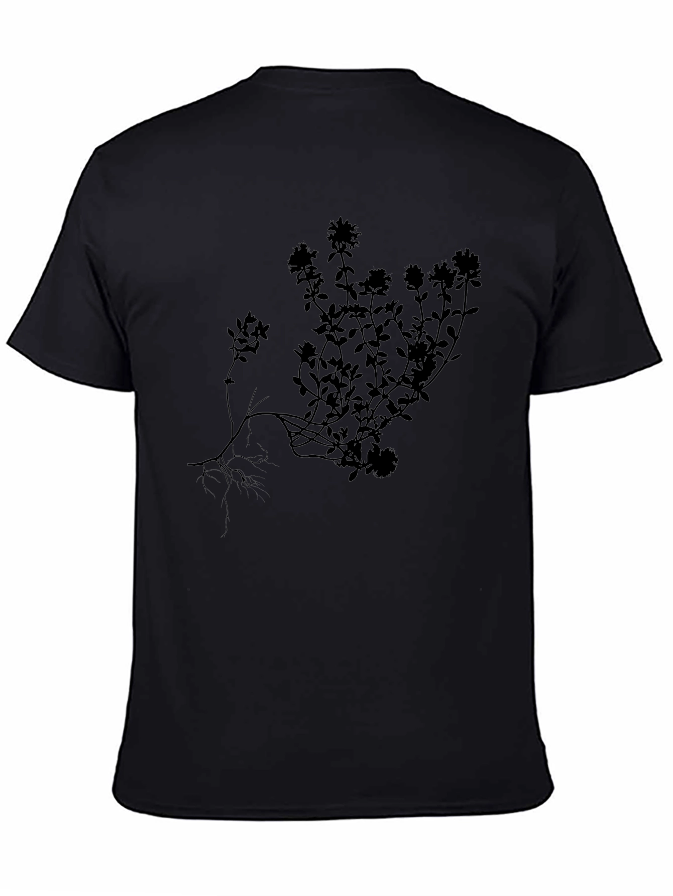 Botanical Silhouette Black T-Shirt