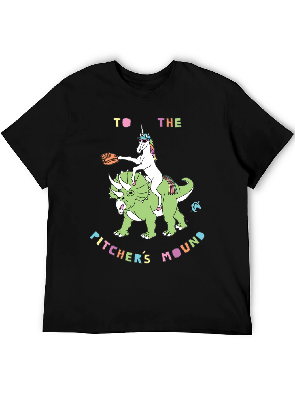 Unicorn Dinosaur Pitchers Mound T-Shirt