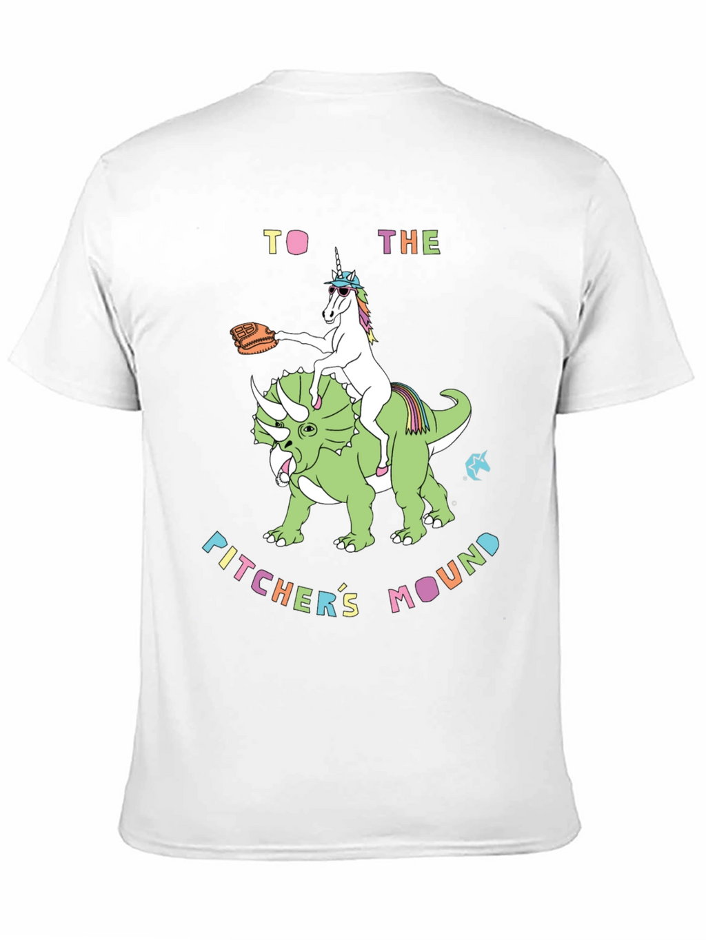 Unicorn Dinosaur Pitchers Mound T-Shirt