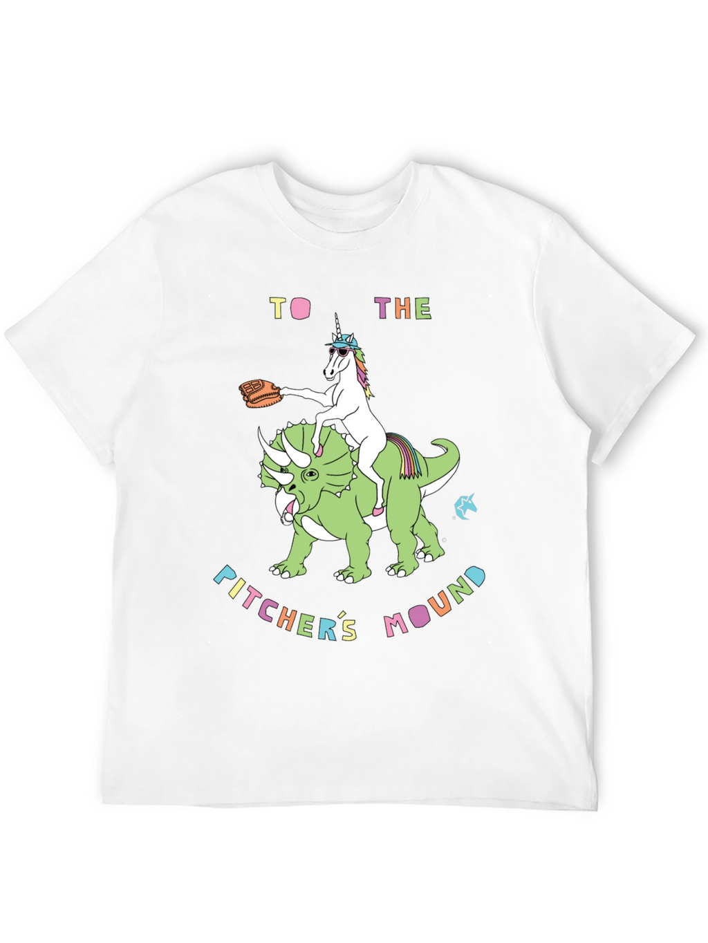 Unicorn Dinosaur Pitchers Mound T-Shirt