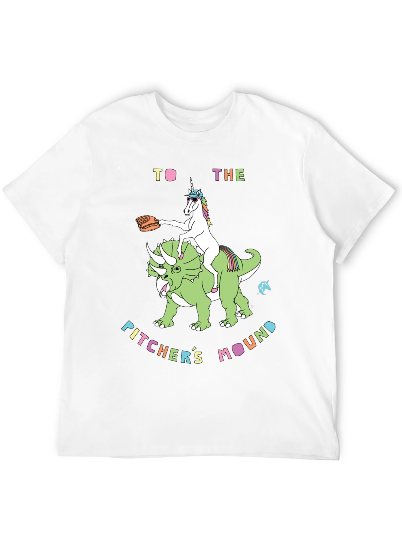 Unicorn Dinosaur Pitchers Mound T-Shirt