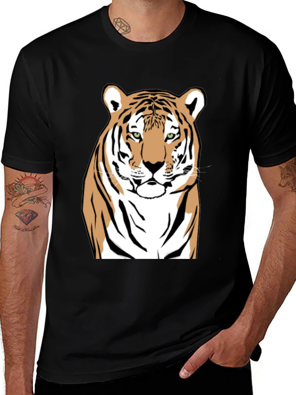 Tiger Graphic Tee - Bold Animal Print T-Shirt