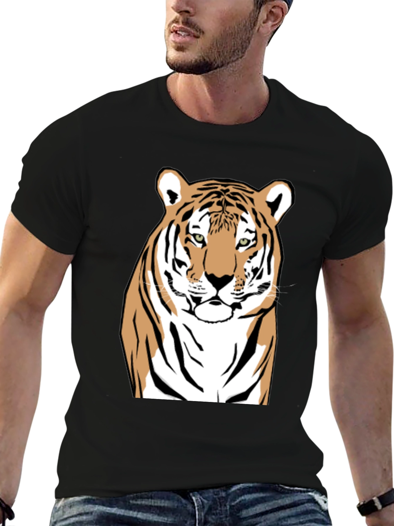Tiger Graphic Tee - Bold Animal Print T-Shirt