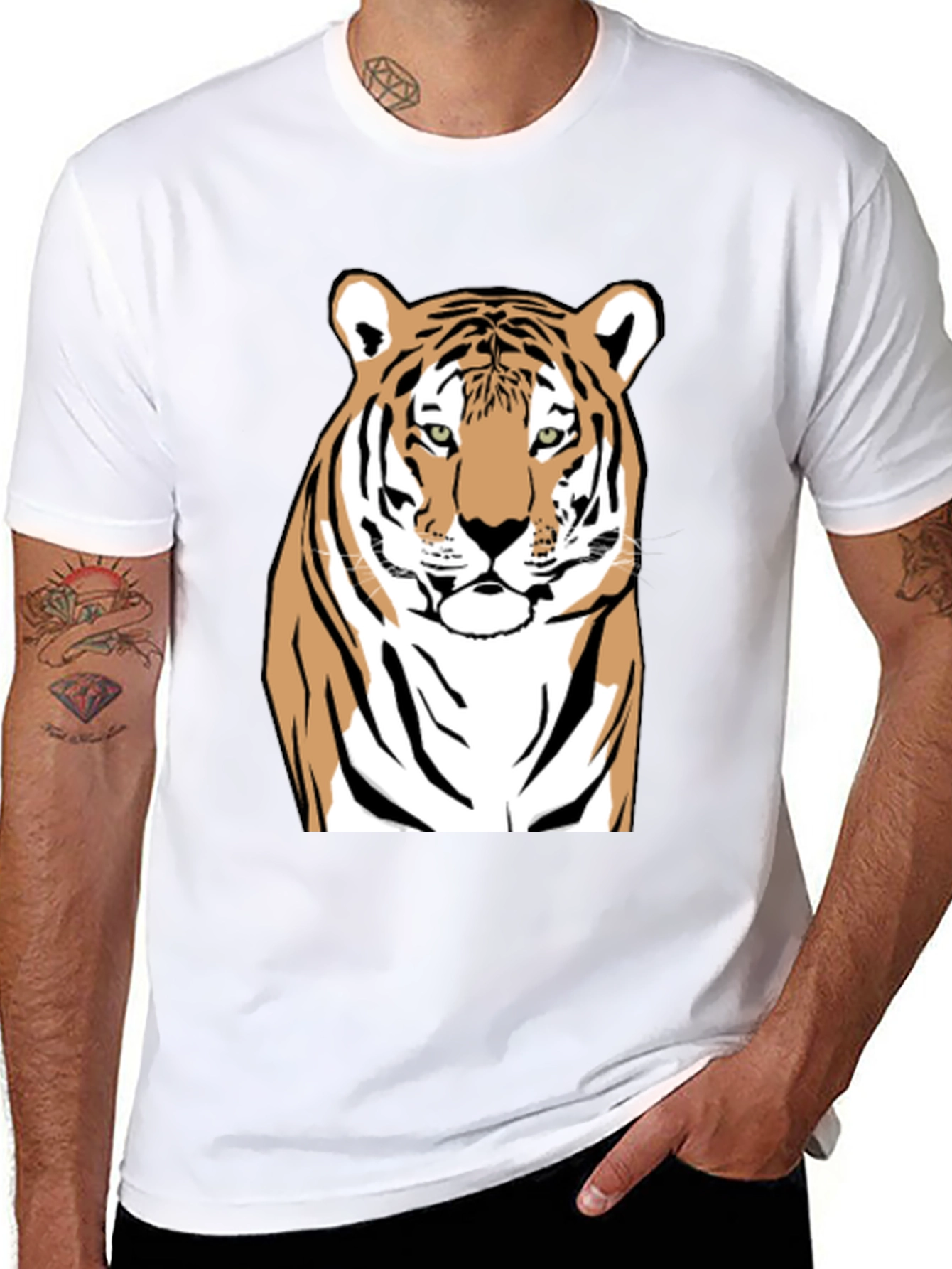Tiger Graphic Tee - Bold Animal Print T-Shirt