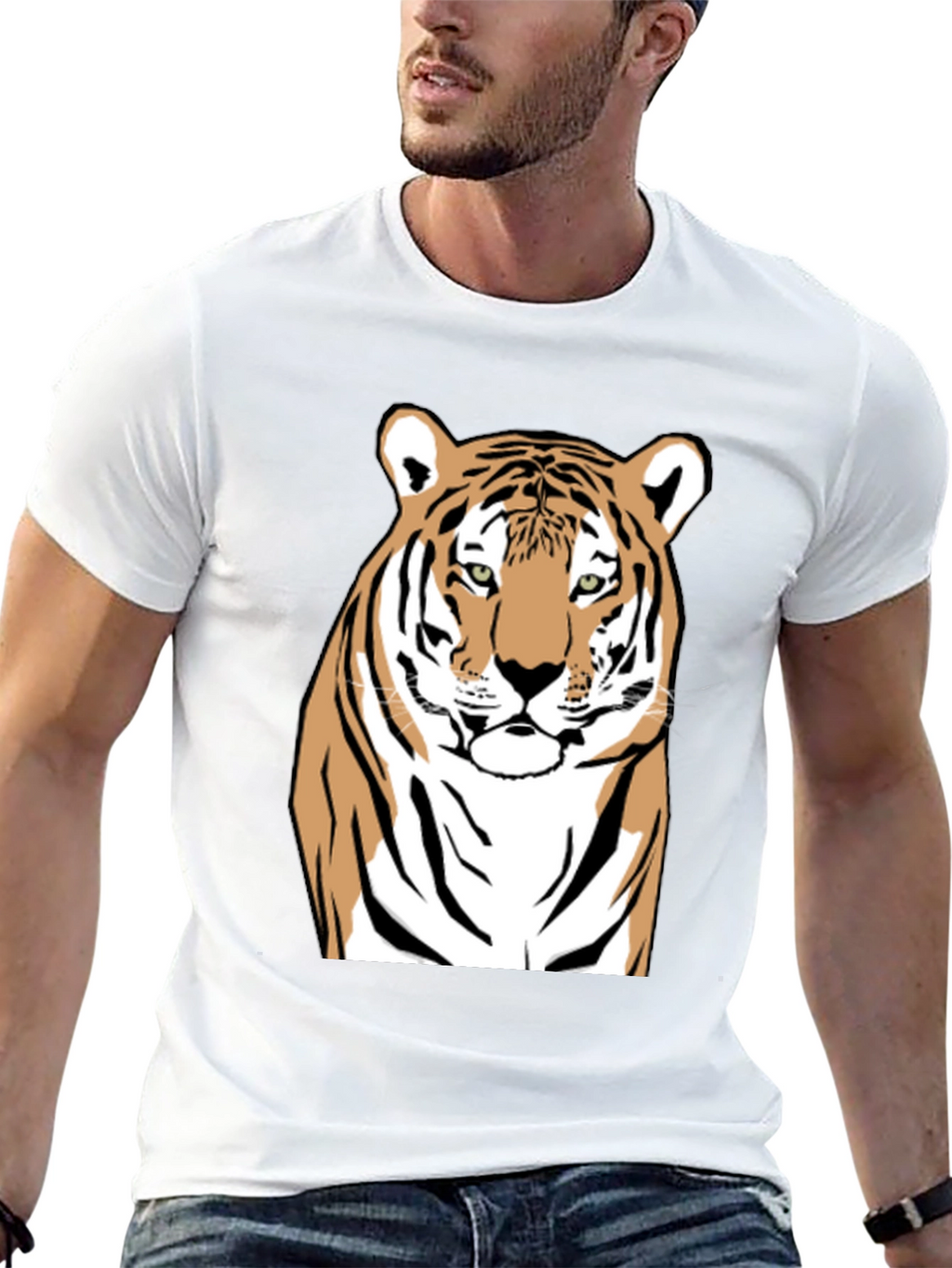 Tiger Graphic Tee - Bold Animal Print T-Shirt