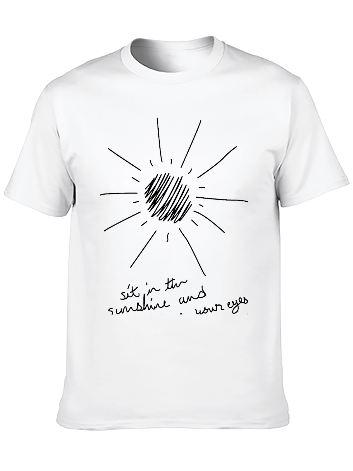 Sunshine Graphic Tee - Black Cotton Blend