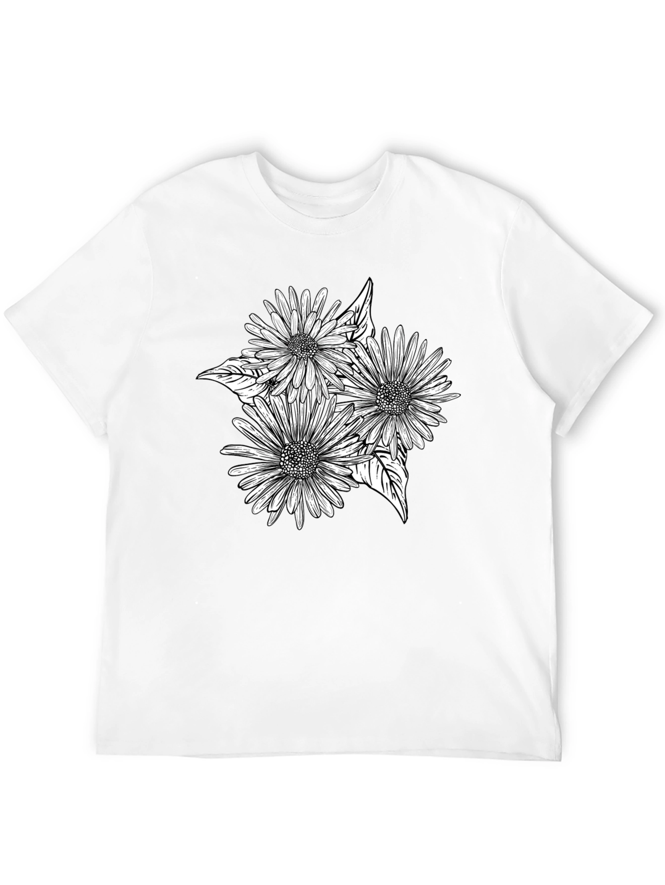 Black Floral Graphic Tee - Stylish Comfort