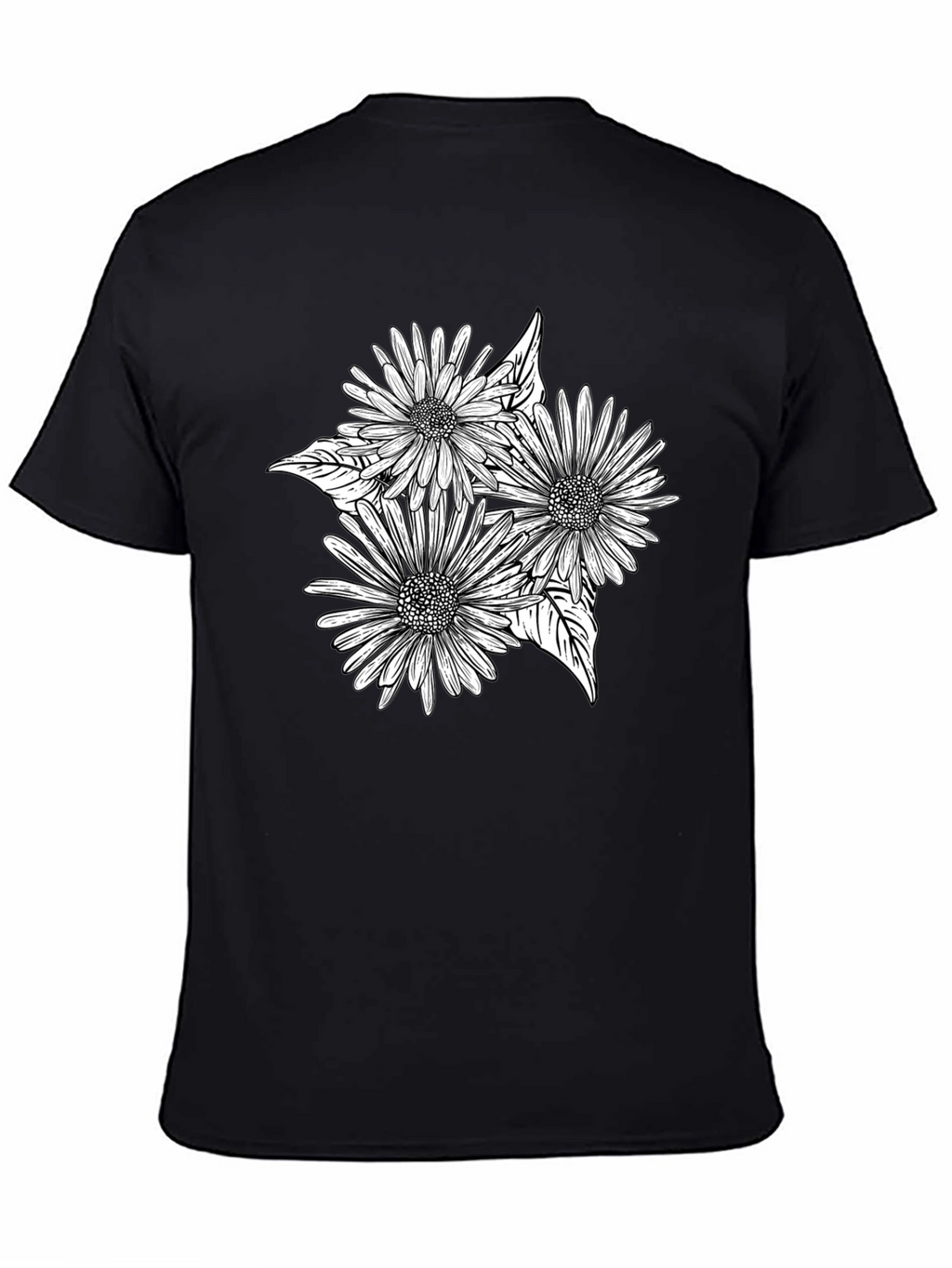 Black Floral Graphic Tee - Stylish Comfort