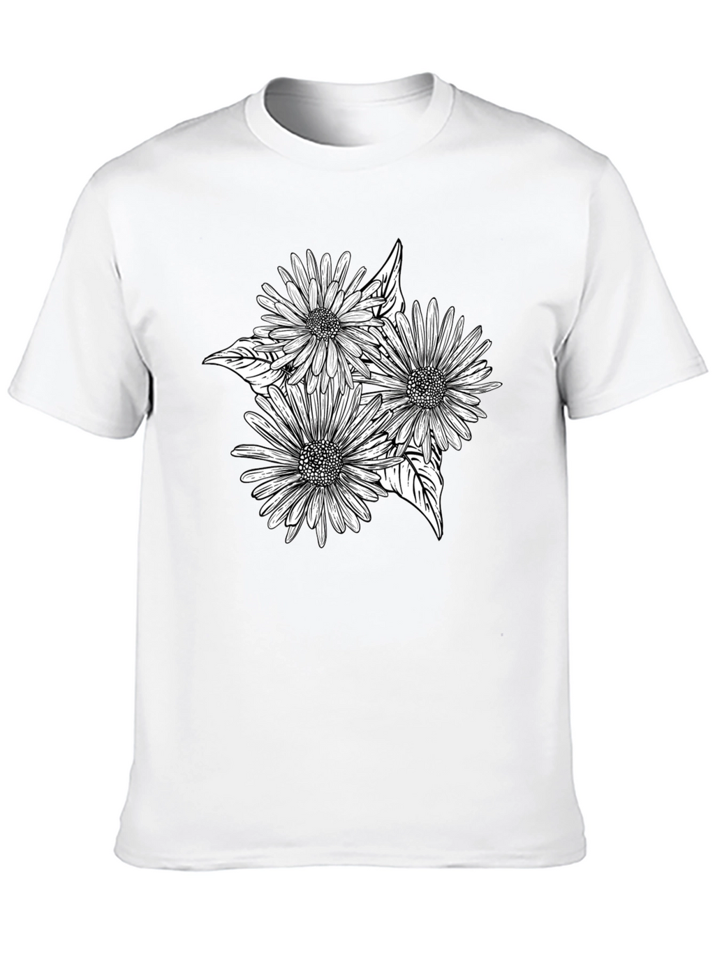Black Floral Graphic Tee - Stylish Comfort
