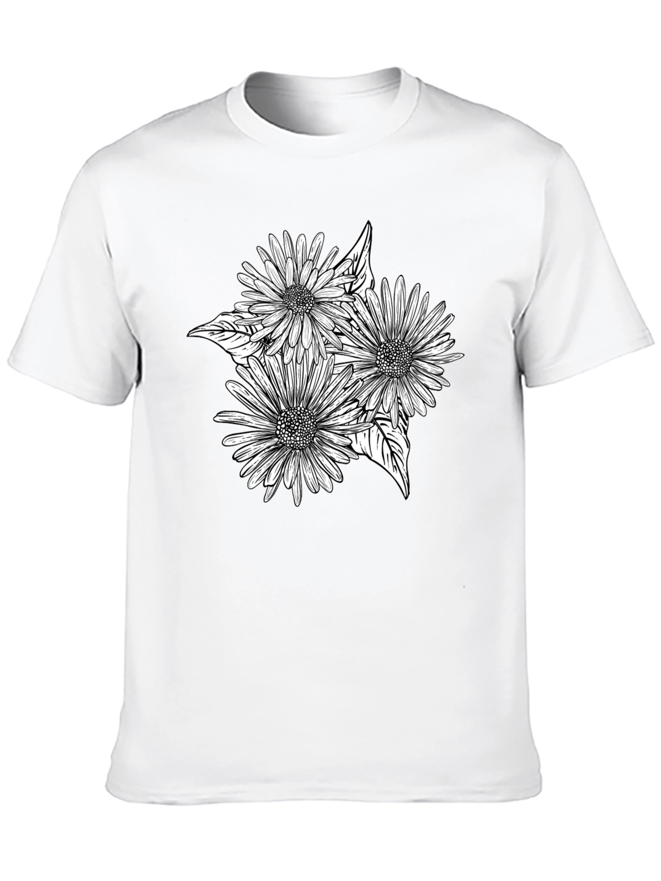 Black Floral Graphic Tee - Stylish Comfort