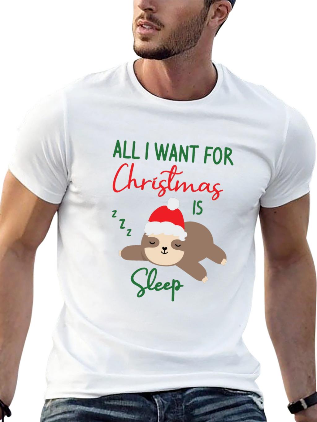 Funny Sloth Christmas T-Shirt