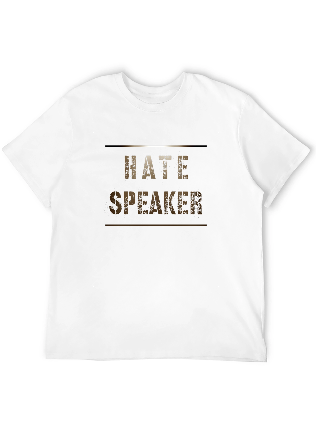 Hate Speaker Graphic T-Shirt Black Cotton Tee