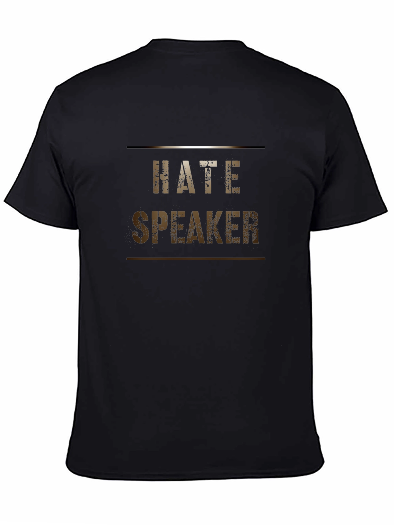 Hate Speaker Graphic T-Shirt Black Cotton Tee