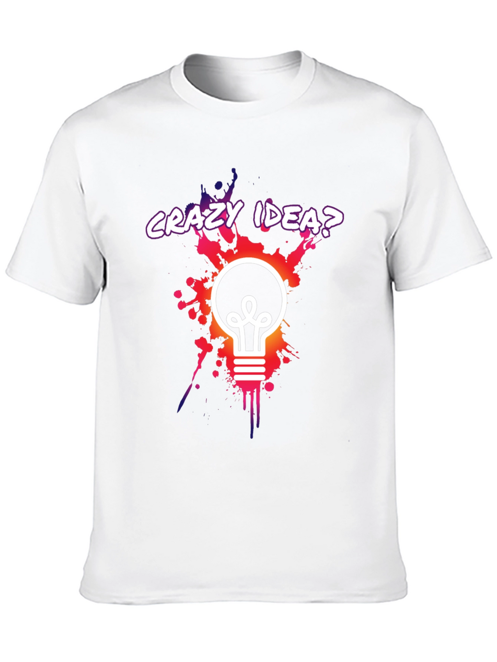 Crazy Idea Light Bulb Graphic T-Shirt