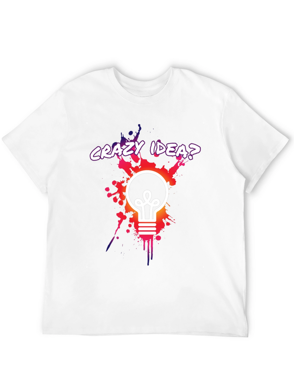 Crazy Idea Light Bulb Graphic T-Shirt