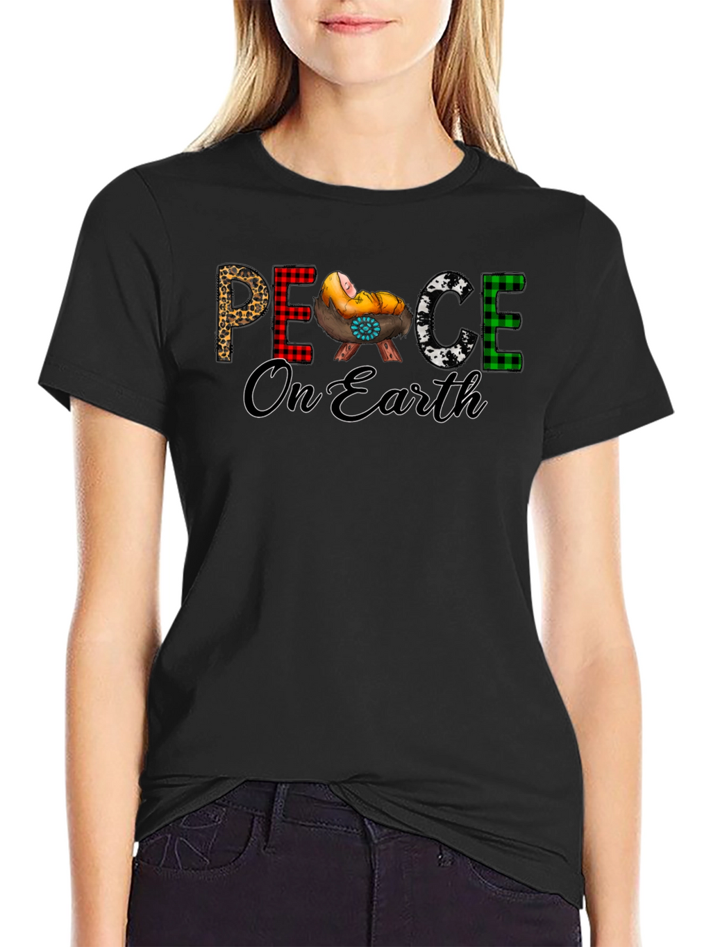 Peace On Earth Christmas Graphic Tee