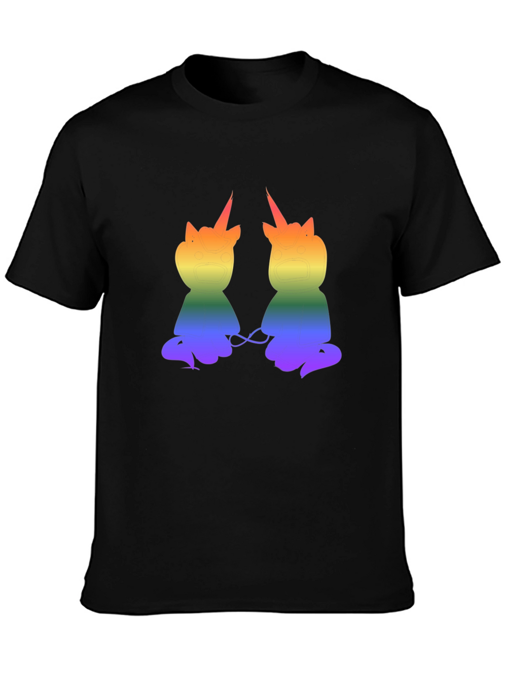 Rainbow Unicorn Cat Graphic T-Shirt