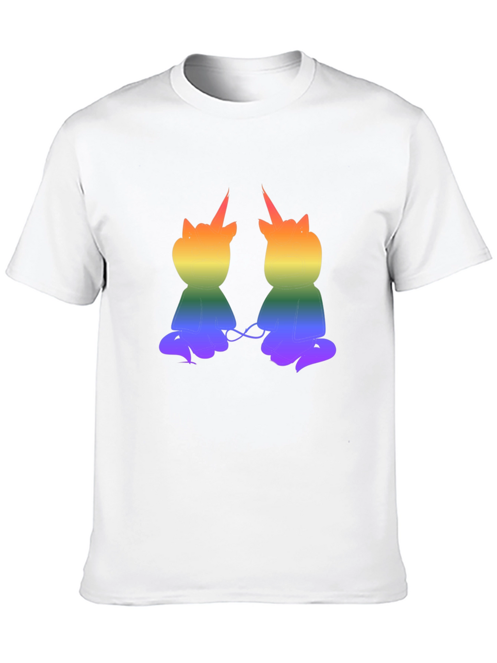 Rainbow Unicorn Cat Graphic T-Shirt