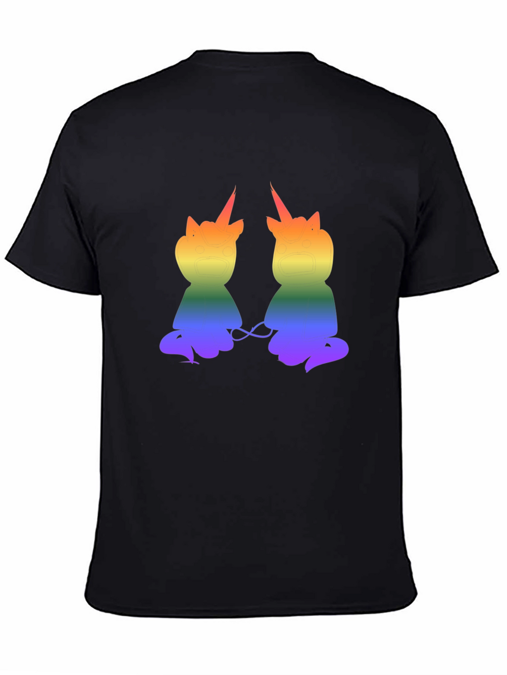 Rainbow Unicorn Cat Graphic T-Shirt