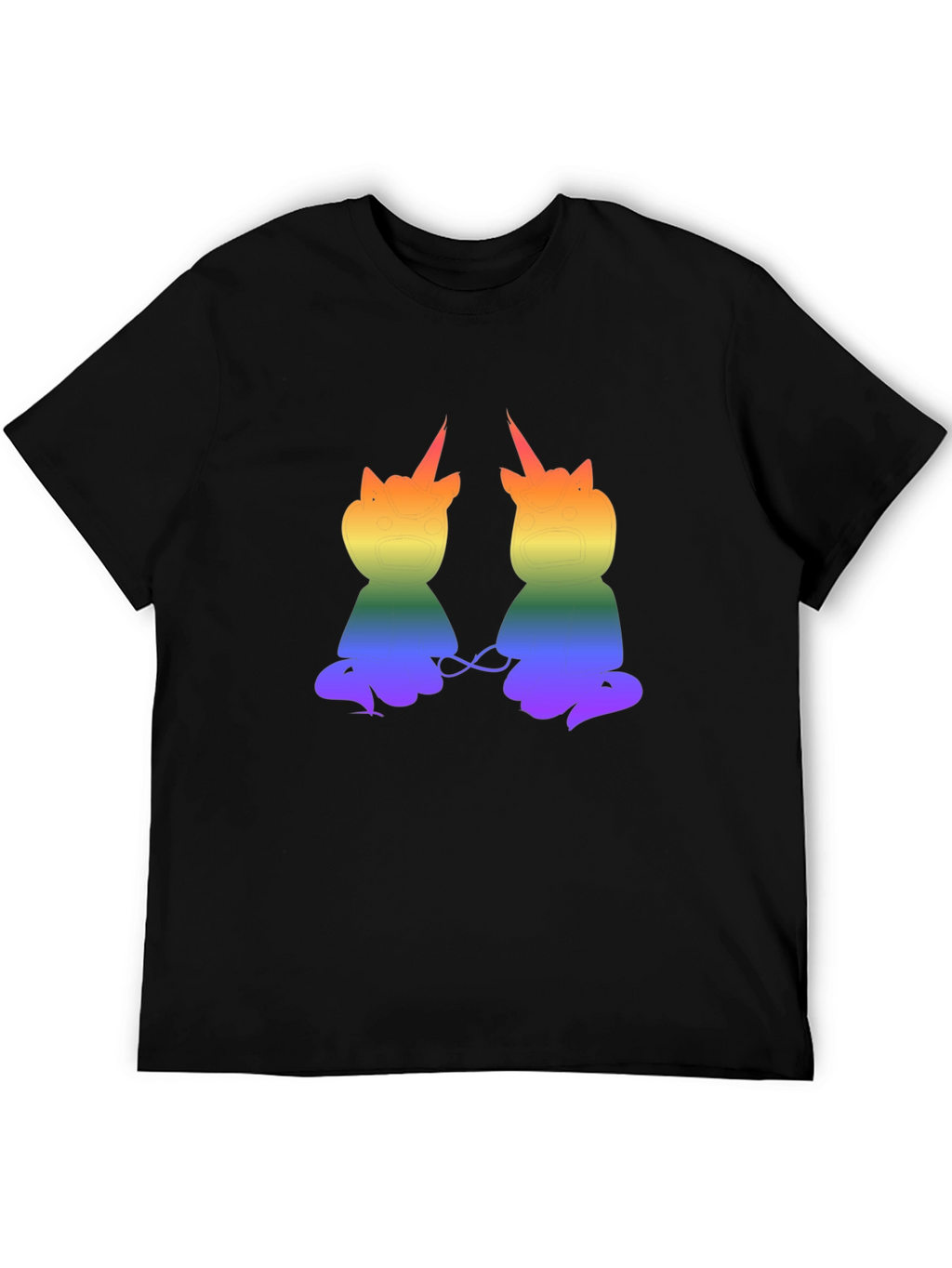 Rainbow Unicorn Cat Graphic T-Shirt