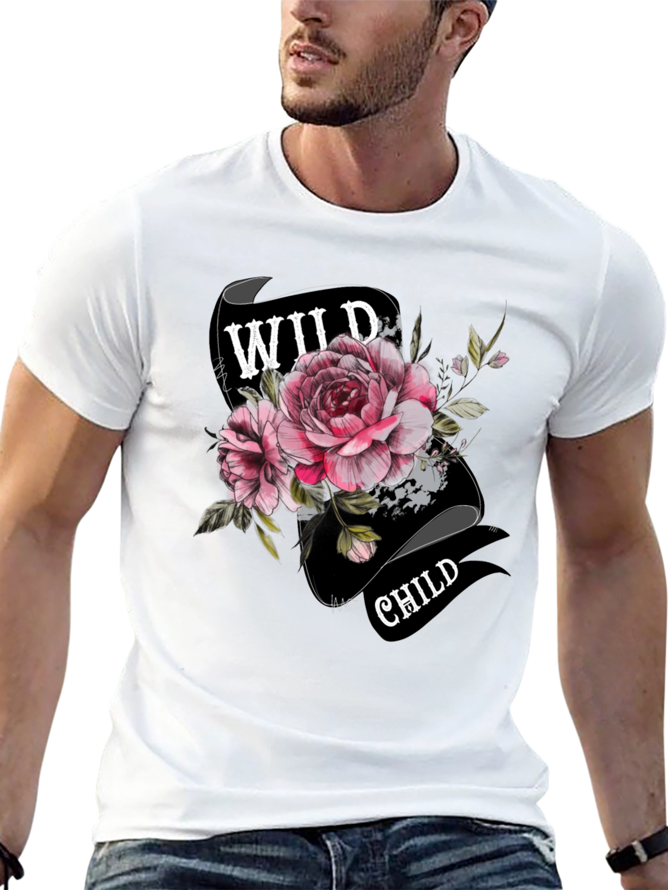 Wild Child Floral T-Shirt - Unique Graphic Tee