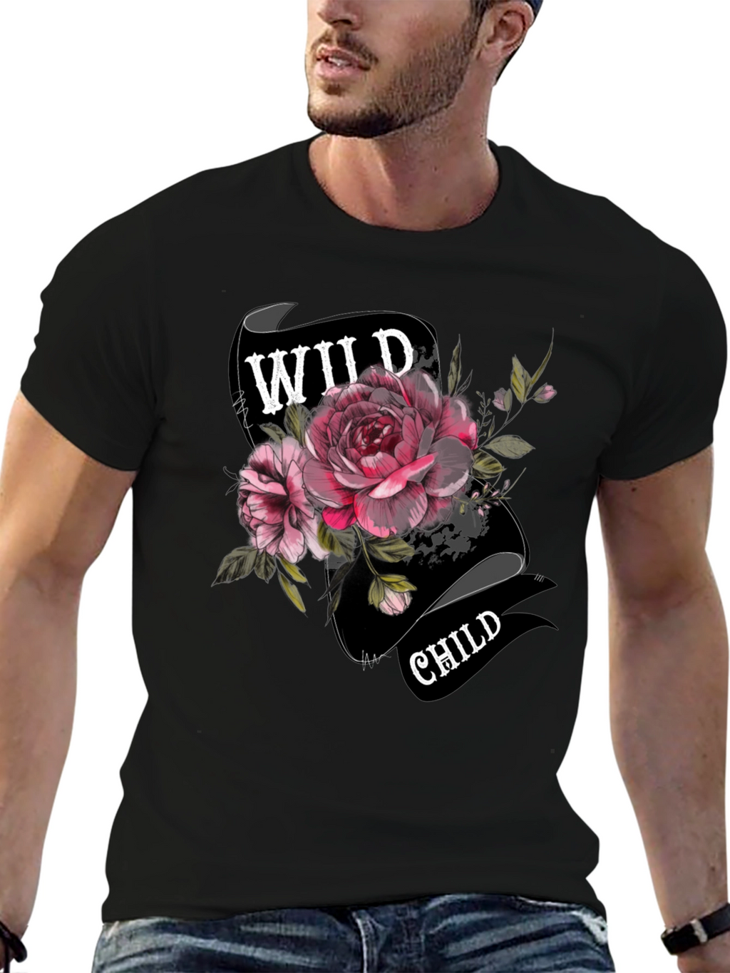 Wild Child Floral T-Shirt - Unique Graphic Tee