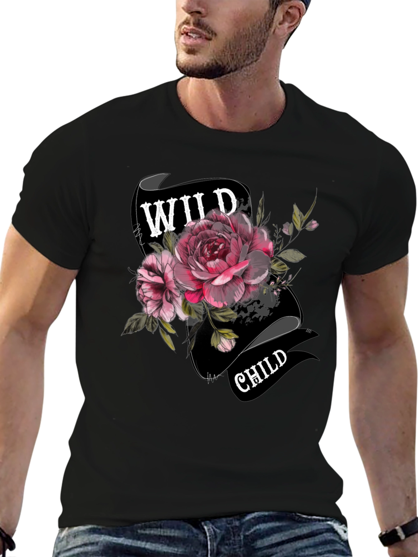 Wild Child Floral T-Shirt - Unique Graphic Tee