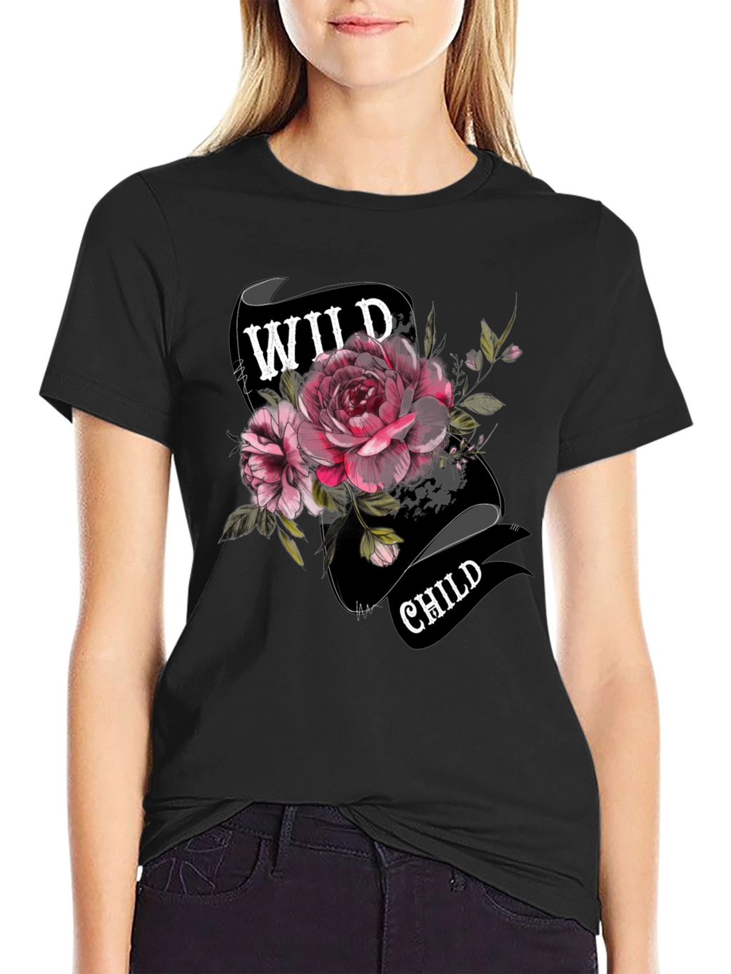 Wild Child Floral T-Shirt - Unique Graphic Tee