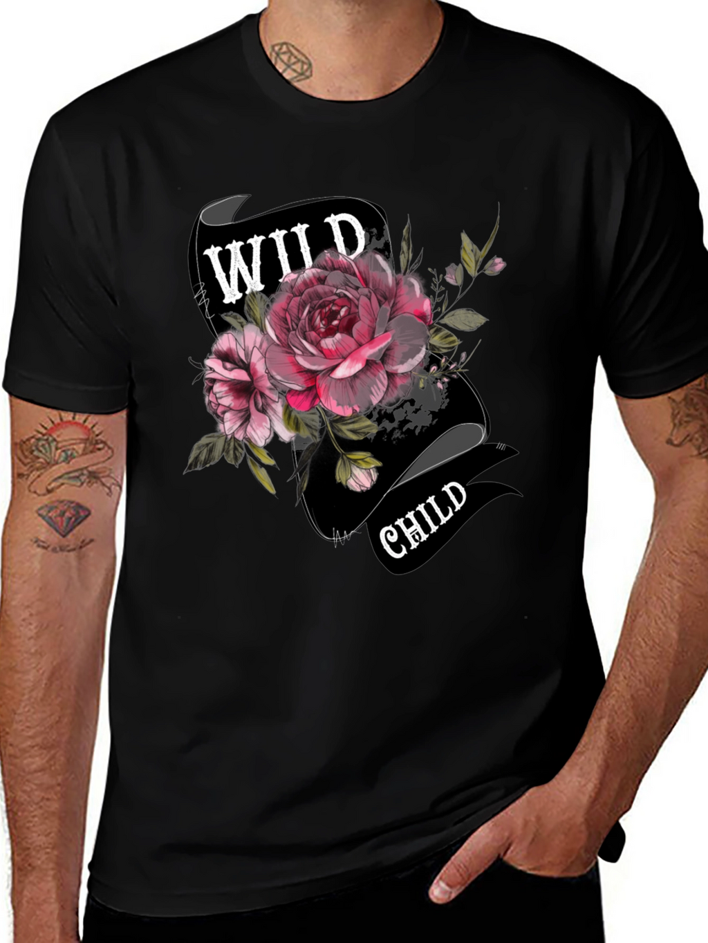 Wild Child Floral T-Shirt - Unique Graphic Tee