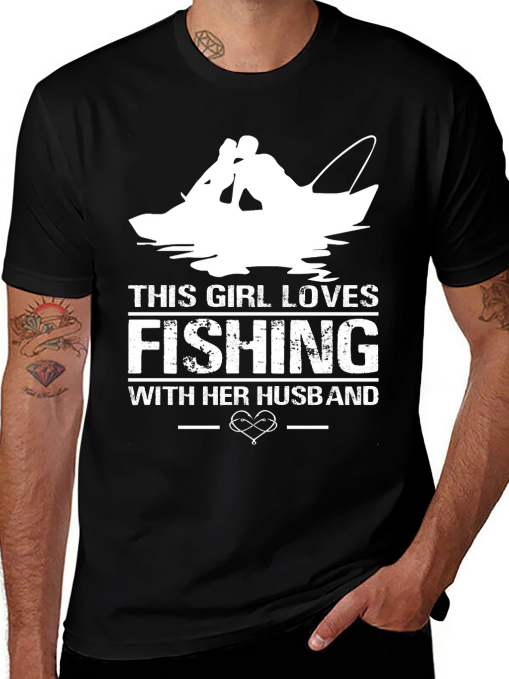 Fishing with Husband Graphic Tee