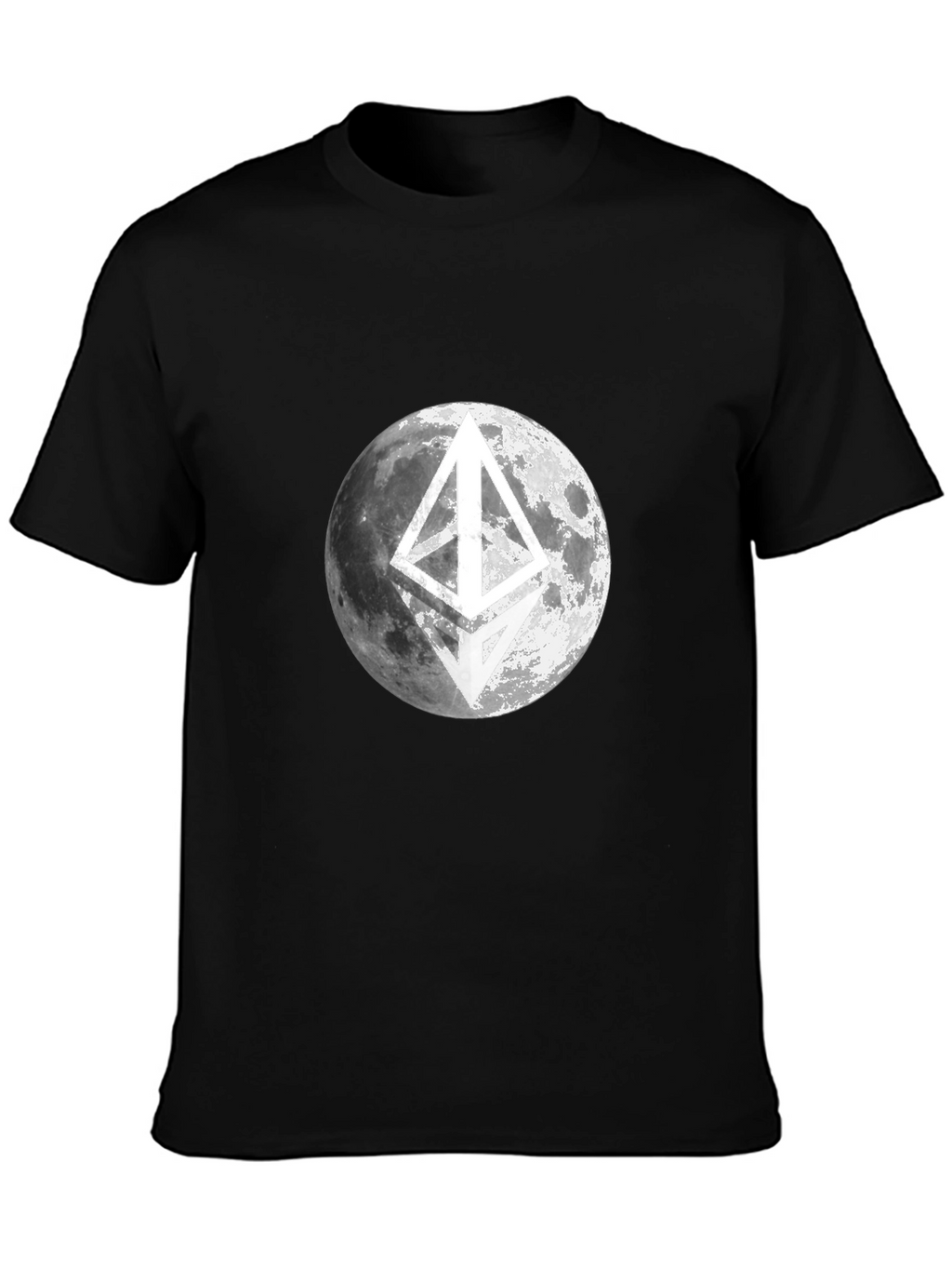 Ethereum Moon Black T-Shirt Crypto Fashion