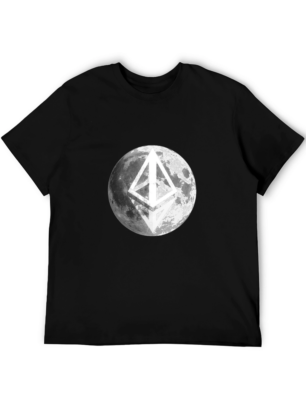 Ethereum Moon Black T-Shirt Crypto Fashion