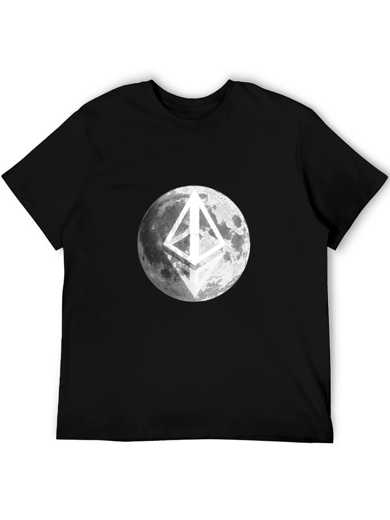 Ethereum Moon Black T-Shirt Crypto Fashion