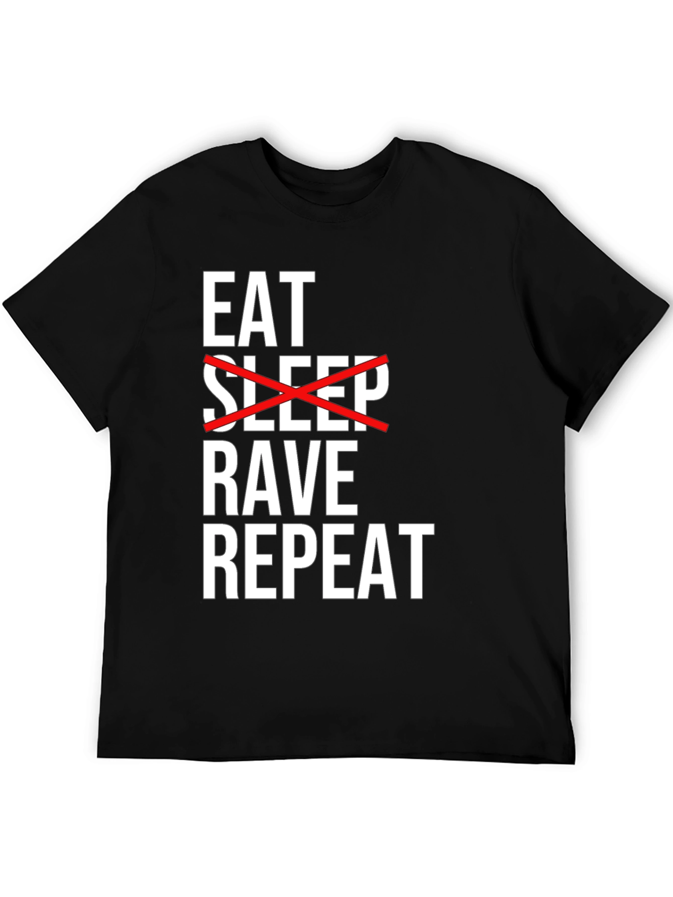 Eat Rave Repeat Black Graphic Tee