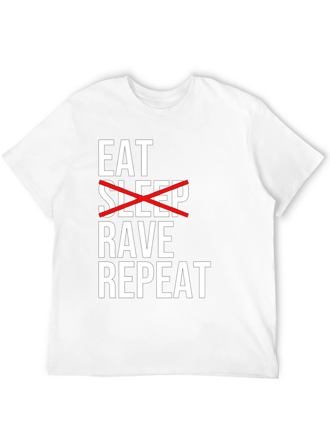 Eat Rave Repeat Black Graphic Tee