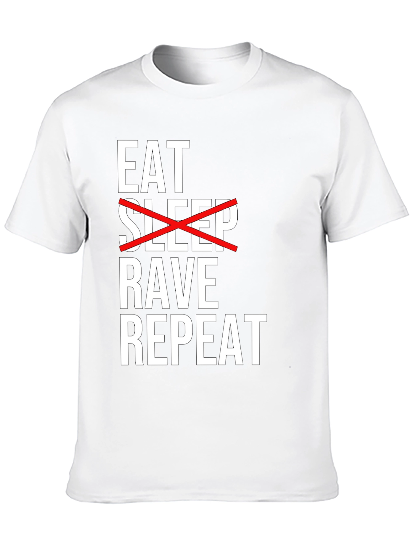 Eat Rave Repeat Black Graphic Tee