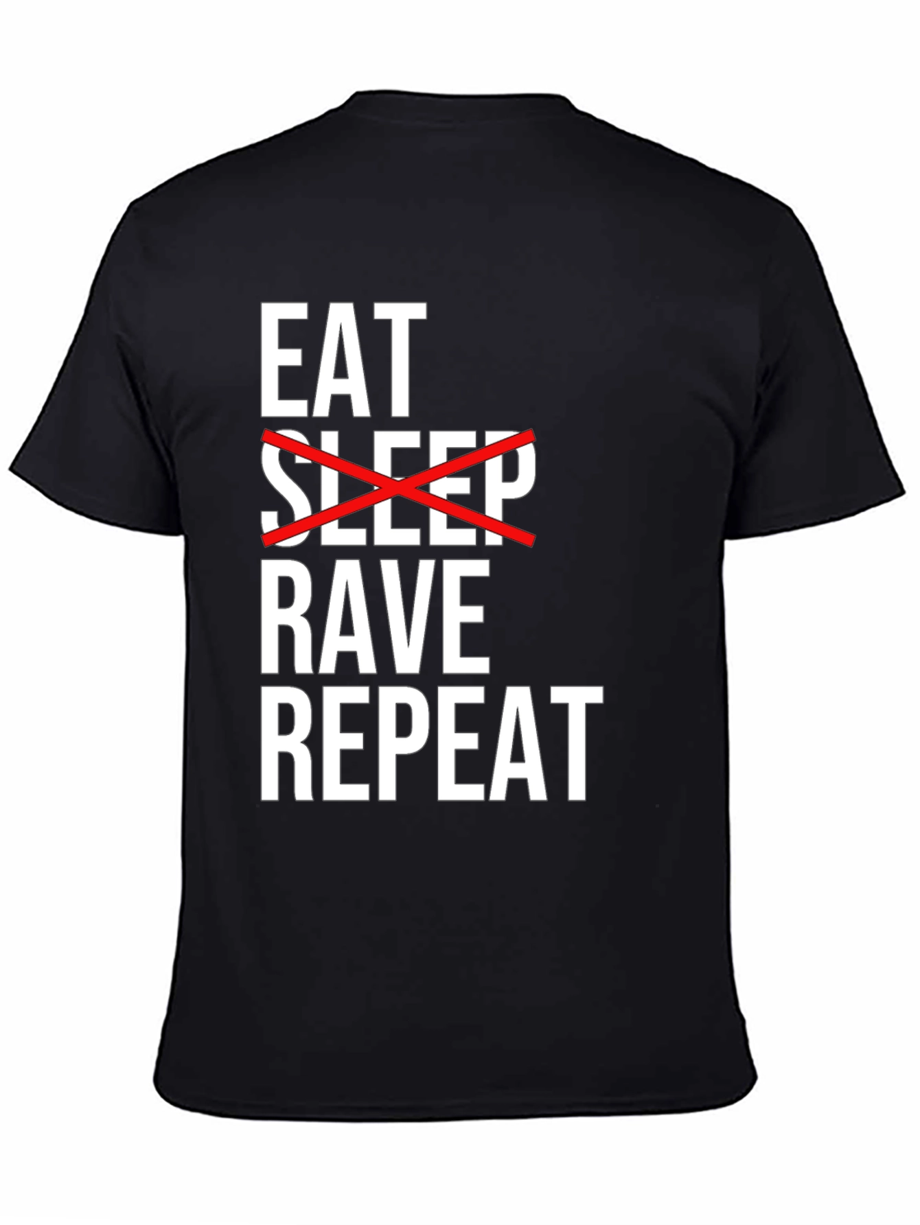 Eat Rave Repeat Black Graphic Tee