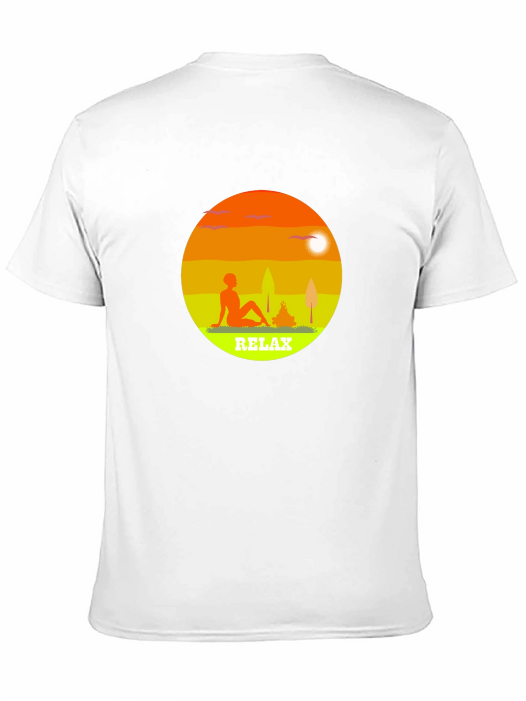 Relax Graphic Tee - Black Casual T-Shirt