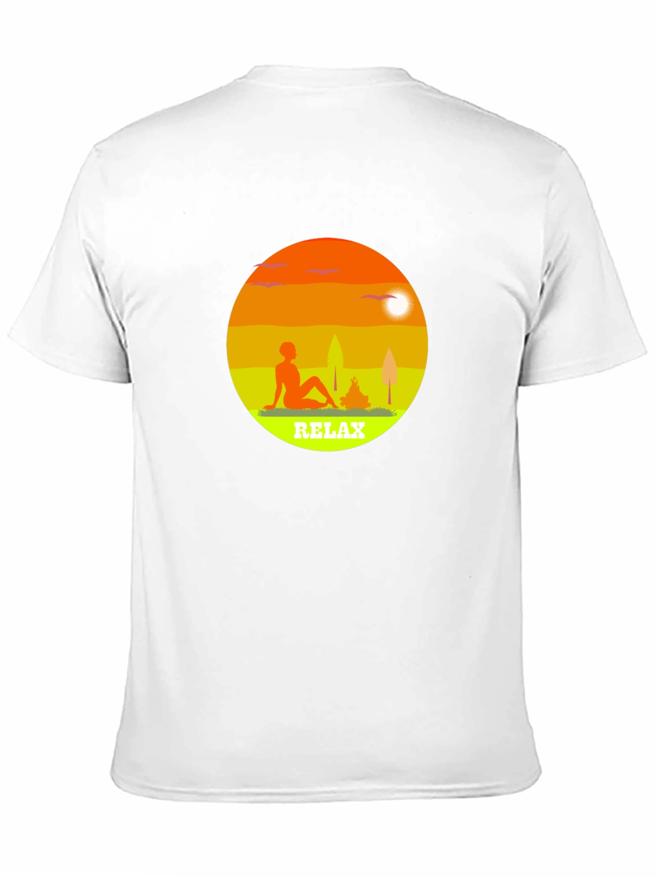 Relax Graphic Tee - Black Casual T-Shirt