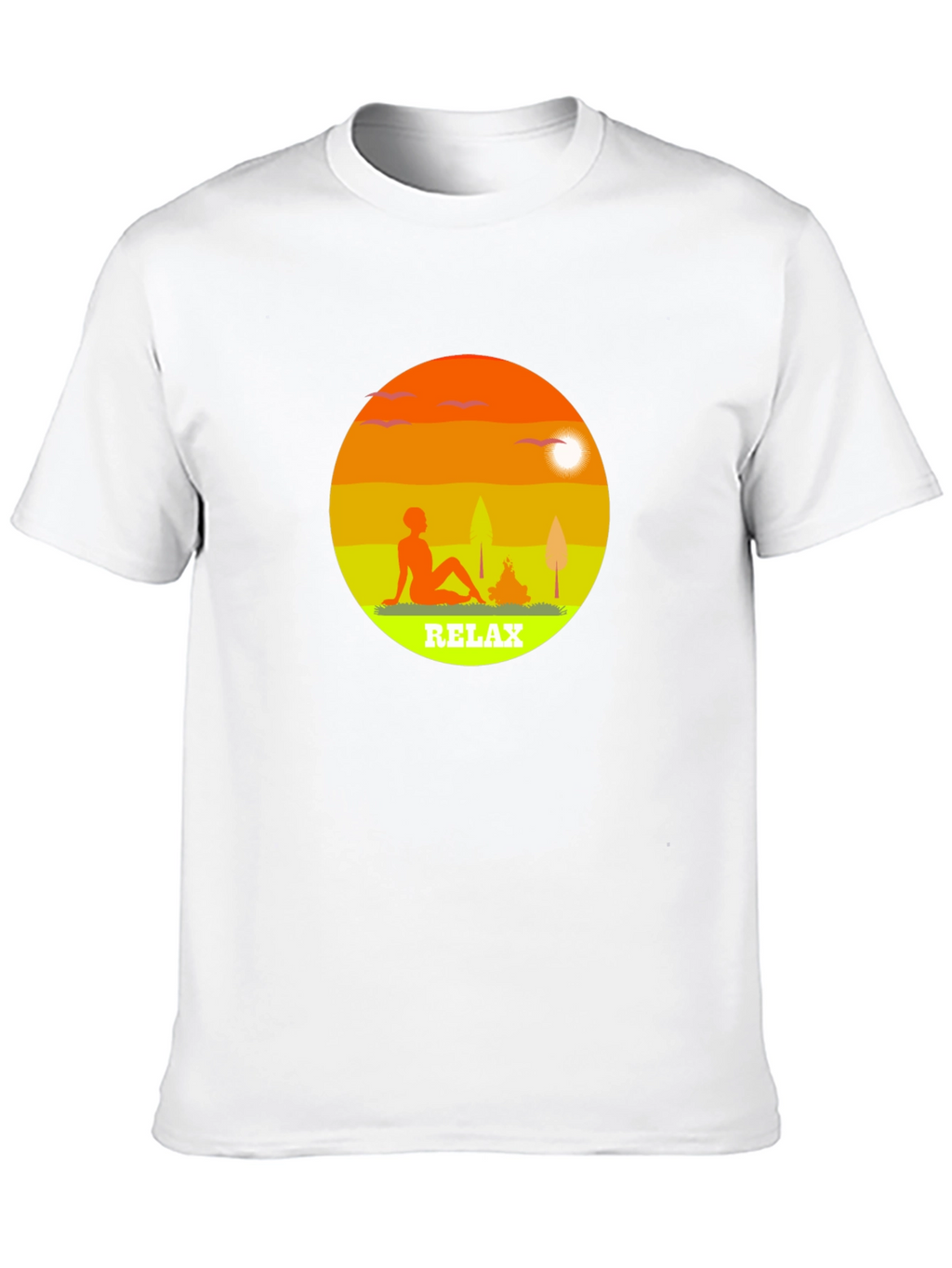 Relax Graphic Tee - Black Casual T-Shirt
