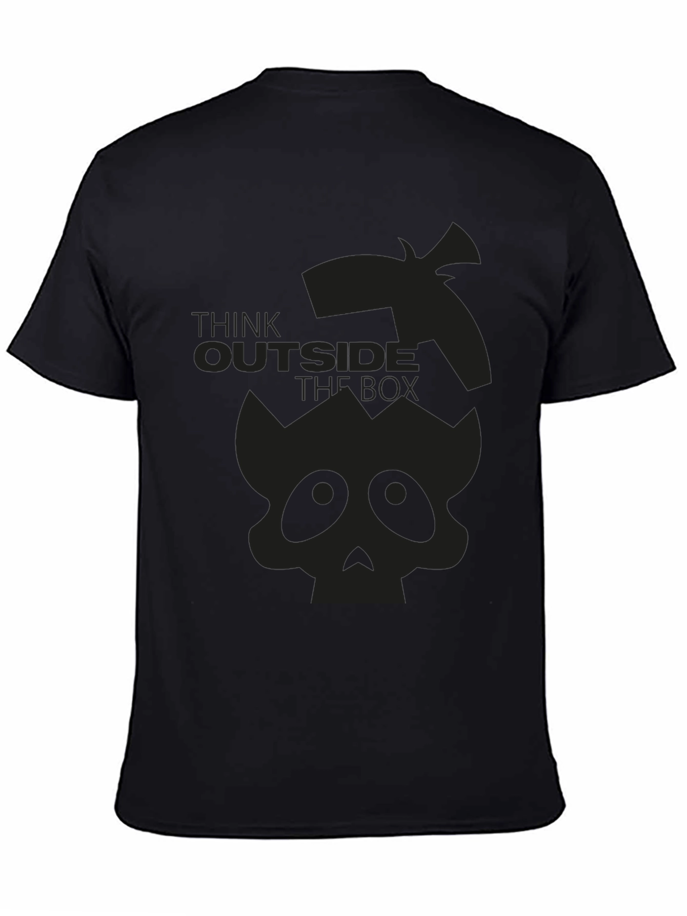 Think Outside the Box Skull Graphic T-Shirt