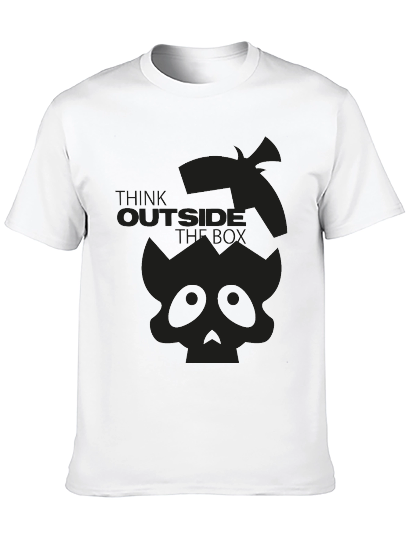 Think Outside the Box Skull Graphic T-Shirt