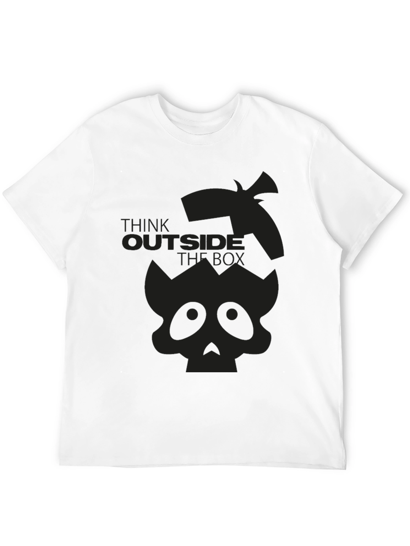 Think Outside the Box Skull Graphic T-Shirt