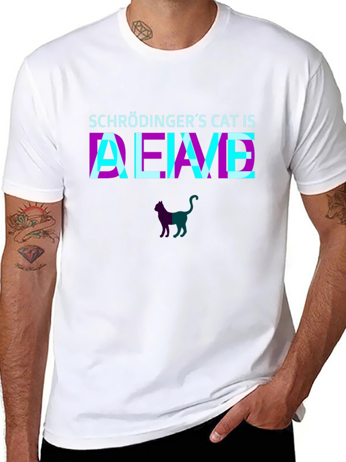 Schrödingers Cat Alive T-Shirt - Quantum Physics Tee